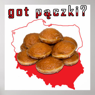 got paczki? Polish Map Poster