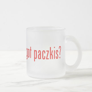 got paczkis? frosted glass coffee mug