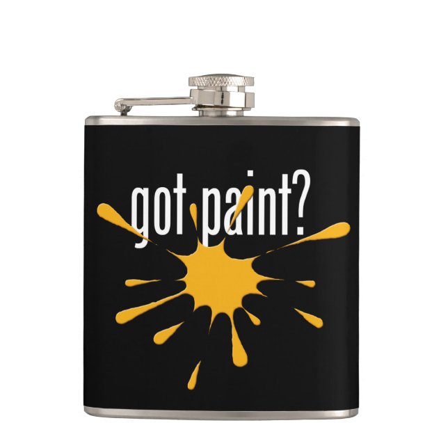 got paint? (Paintball) Hip Flask (Front)