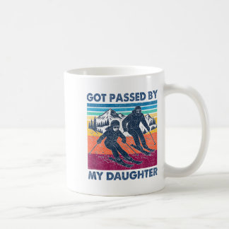 Got passed by my daughter funny skiing  coffee mug