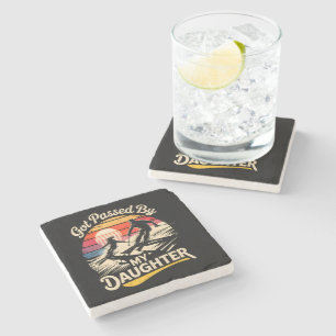 Got Passed By My Daughter Funny Skiing Ski Lover Stone Coaster