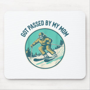 Got passed by my mum winter slope day skiing life mouse mat