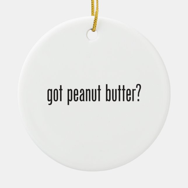 got peanut butter ceramic tree decoration (Front)