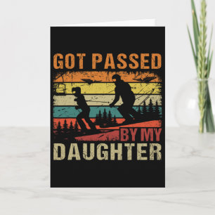 Got Ped By My Daughter Funny Retro Vintage Skiing Card