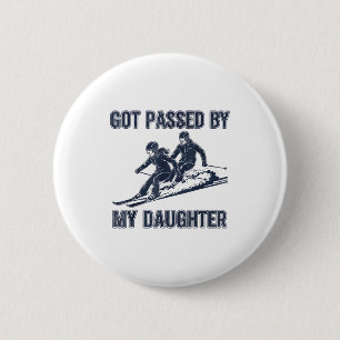 Got Ped By My Daughter Funny Ski  6 Cm Round Badge