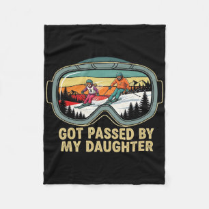 Got Ped By My Daughter Funny Ski Goggles Mountain Fleece Blanket