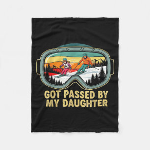 Got Ped By My Daughter Funny Ski Goggles Mountain  Fleece Blanket