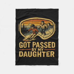 Got Ped By My Daughter Funny Ski Goggles Mountain Fleece Blanket