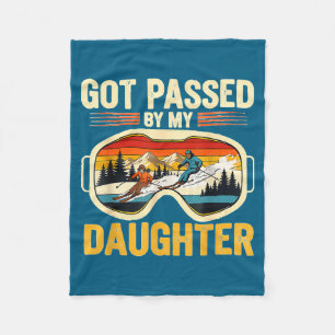 Got Ped By My Daughter Funny Ski Goggles Mountain  Fleece Blanket