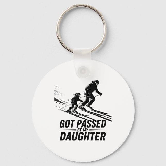 Got Ped By My Daughter Funny Skiing _49  Key Ring (Front)