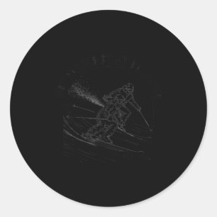 Got Ped By My Daughter Funny Skiing Classic Round Sticker