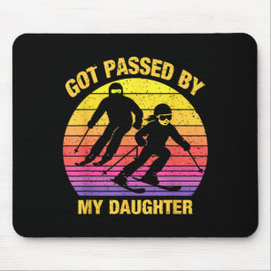 Got Ped By My Daughter Funny Skiing Family  Mouse Mat