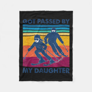 Got Ped By My Daughter Funny Skiing  Fleece Blanket