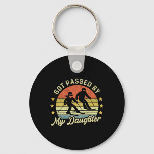 Got Ped By My Daughter Funny Skiing Retro Vintage  Key Ring