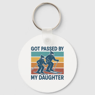 Got Ped By My Daughter Funny Skiing Retro Winter S Key Ring