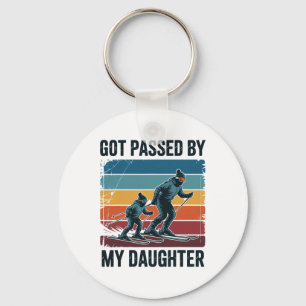Got Ped By My Daughter Funny Skiing Retro Winter S Key Ring