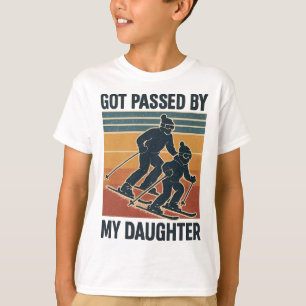 Got Ped By My Daughter Funny Skiing Retro Winter S T-Shirt
