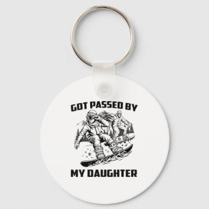 Got Ped By My Daughter Funny Skiing Ski Dad Winter Key Ring