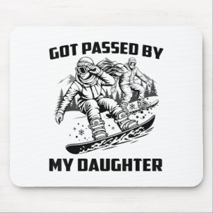 Got Ped By My Daughter Funny Skiing Ski Dad Winter Mouse Mat