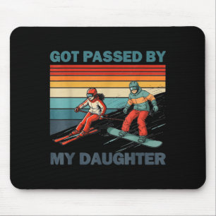 Got Ped By My Daughter Funny Skiing Snowboarding Mouse Mat