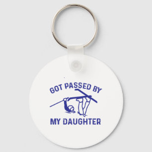 Got Ped By My Daughter Funny Skiing White Key Ring