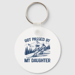 Got Ped By My Daughter Retro Funny Skiing Skiing F Key Ring