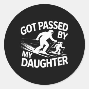 Got Ped By My Daughter Ski _2 Classic Round Sticker