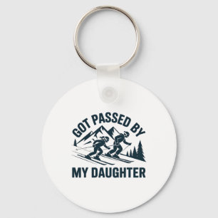 Got Ped By My Daughter Ski Dad Funny Skiing Mounta Key Ring