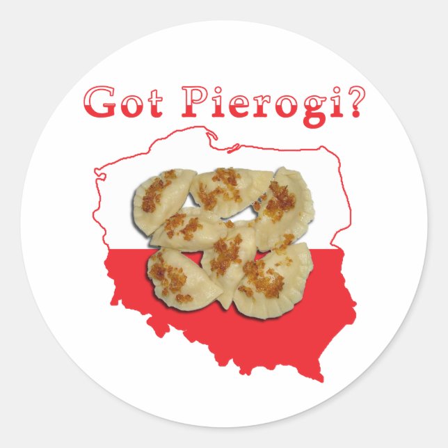 Got Pierogi Polish Map Classic Round Sticker (Front)