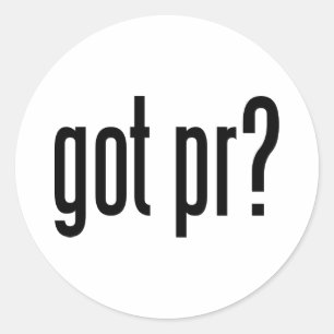 got pr? classic round sticker