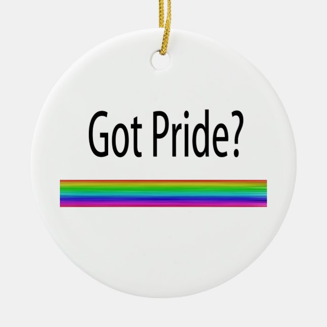 Got Pride? Ceramic Tree Decoration (Front)