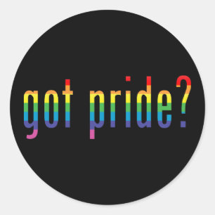 got pride? classic round sticker