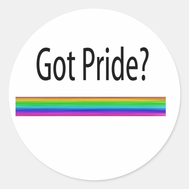 Got Pride? Classic Round Sticker (Front)
