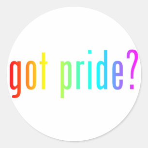 got pride? classic round sticker