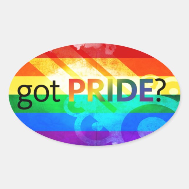 Got Pride LGBT Flag Oval Sticker (Front)