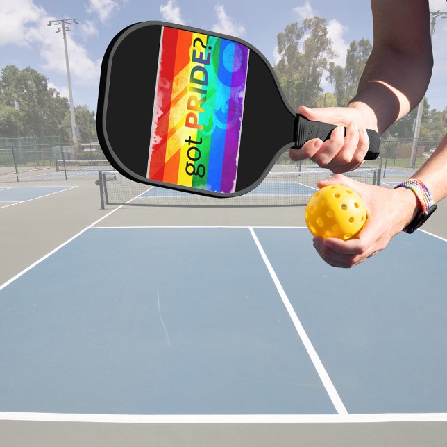 Got Pride LGBTQ Rainbow Flag   Pickleball Paddle (Creator Uploaded)
