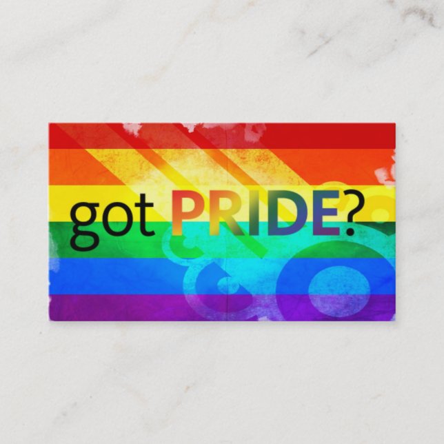 Got Pride? Rainbow Flag Biz Cards (Front)