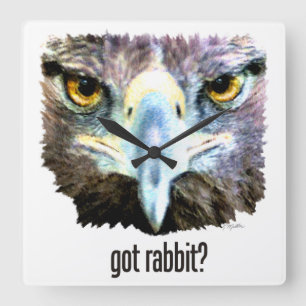 Got Rabbit? Square Wall Clock