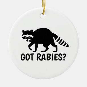 Got Rabies Racoon Ceramic Tree Decoration