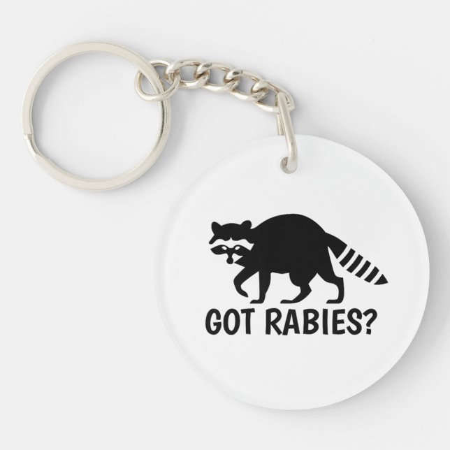 Got Rabies Racoon Key Ring (Front)