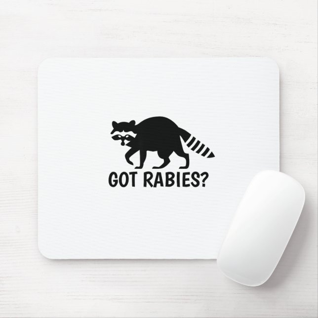 Got Rabies Racoon Mouse Mat (With Mouse)