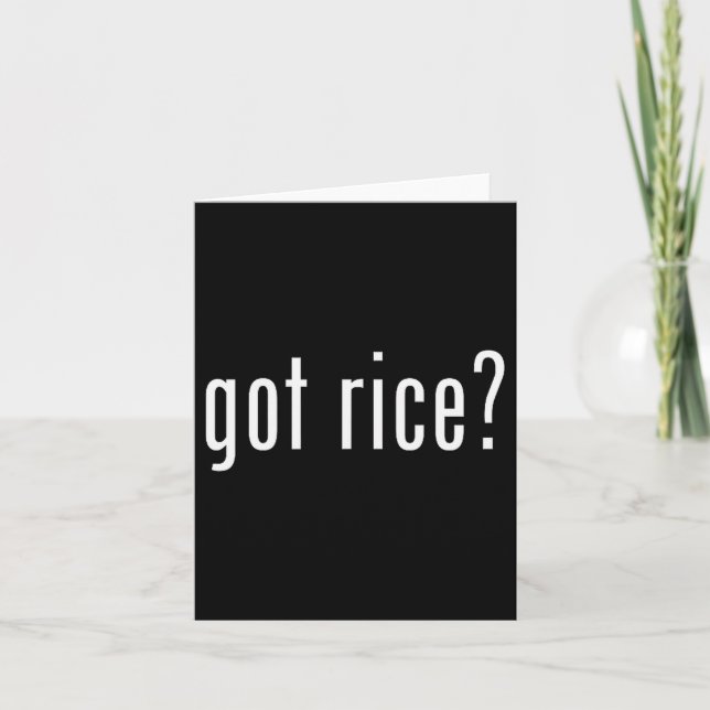 Got Rice Funny Asian Meme  Card (Front)