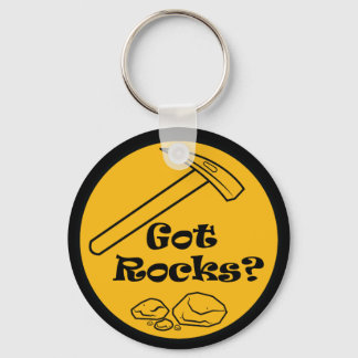 Got Rocks? Rockhound Button Key Ring