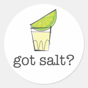 Got Salt? Tequila Shot with Lime Stickers