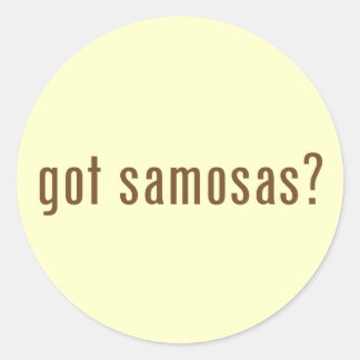 got samosas? classic round sticker