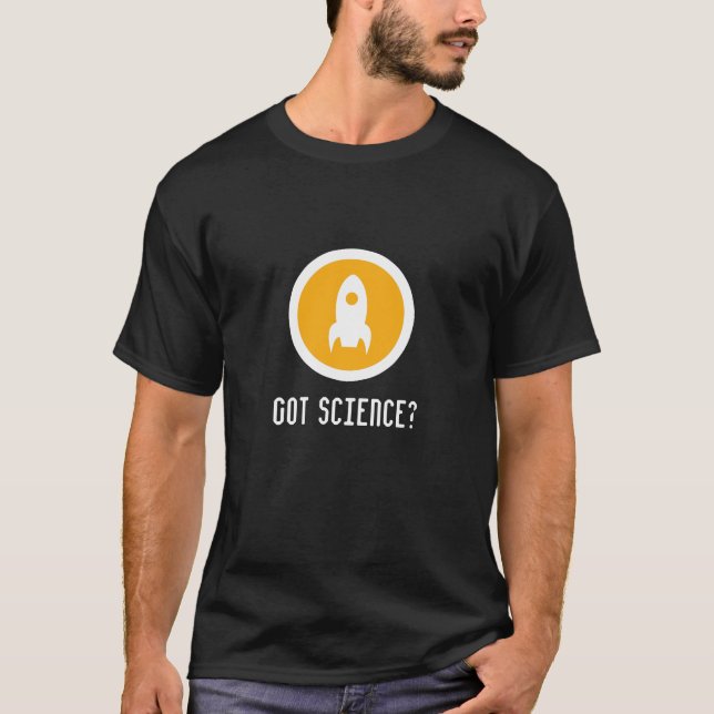 Got Science Rocket T-shirt on Dark background (Front)
