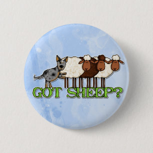 got sheep 6 cm round badge