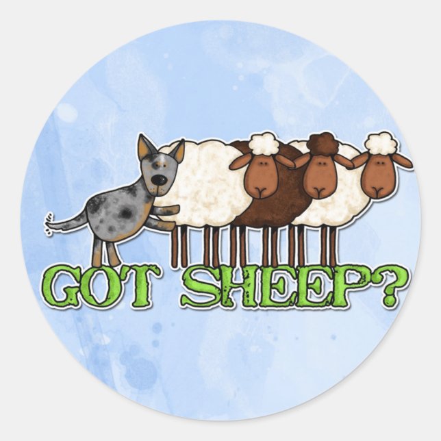 got sheep classic round sticker (Front)
