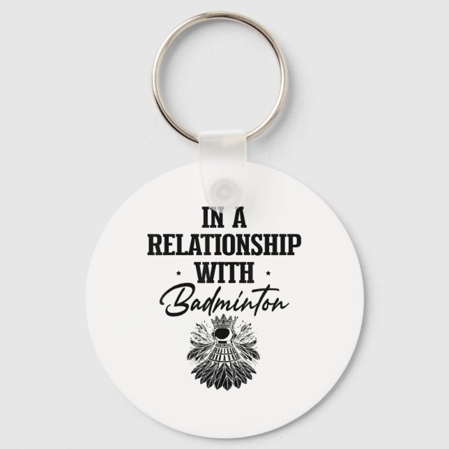Got Shuttle Badminton Player Shuttle Racket  Key Ring (Front)