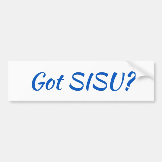 Got SISU Finnish Bumper Sticker (White;Rectangle) (Front)